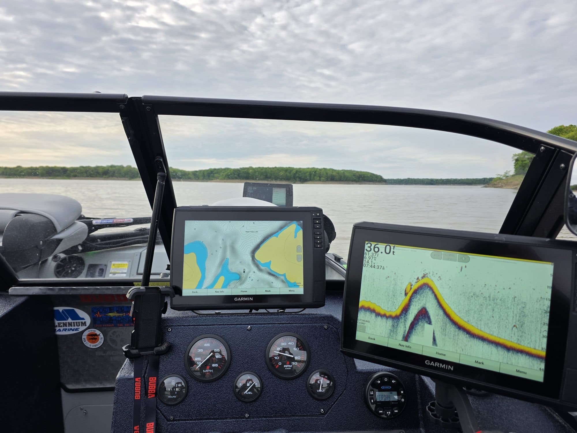 Dashboard and electronics up close