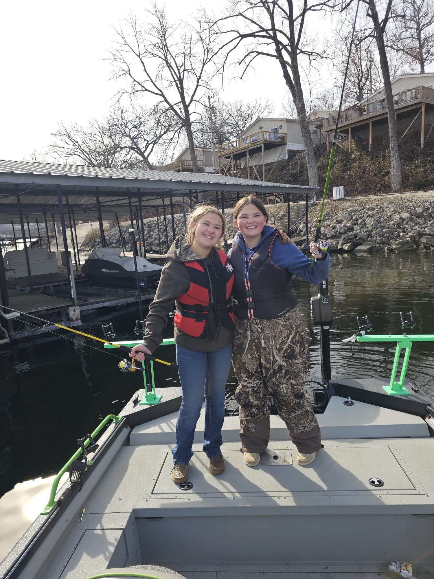 A mother-daughter duo out on the water